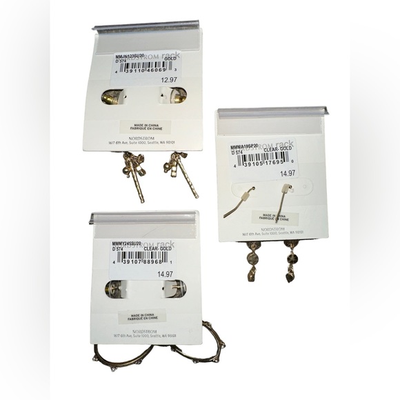 Nordstrom Melrose & Market lot of gold Tone earrings hopes and dangles - Picture 6 of 7